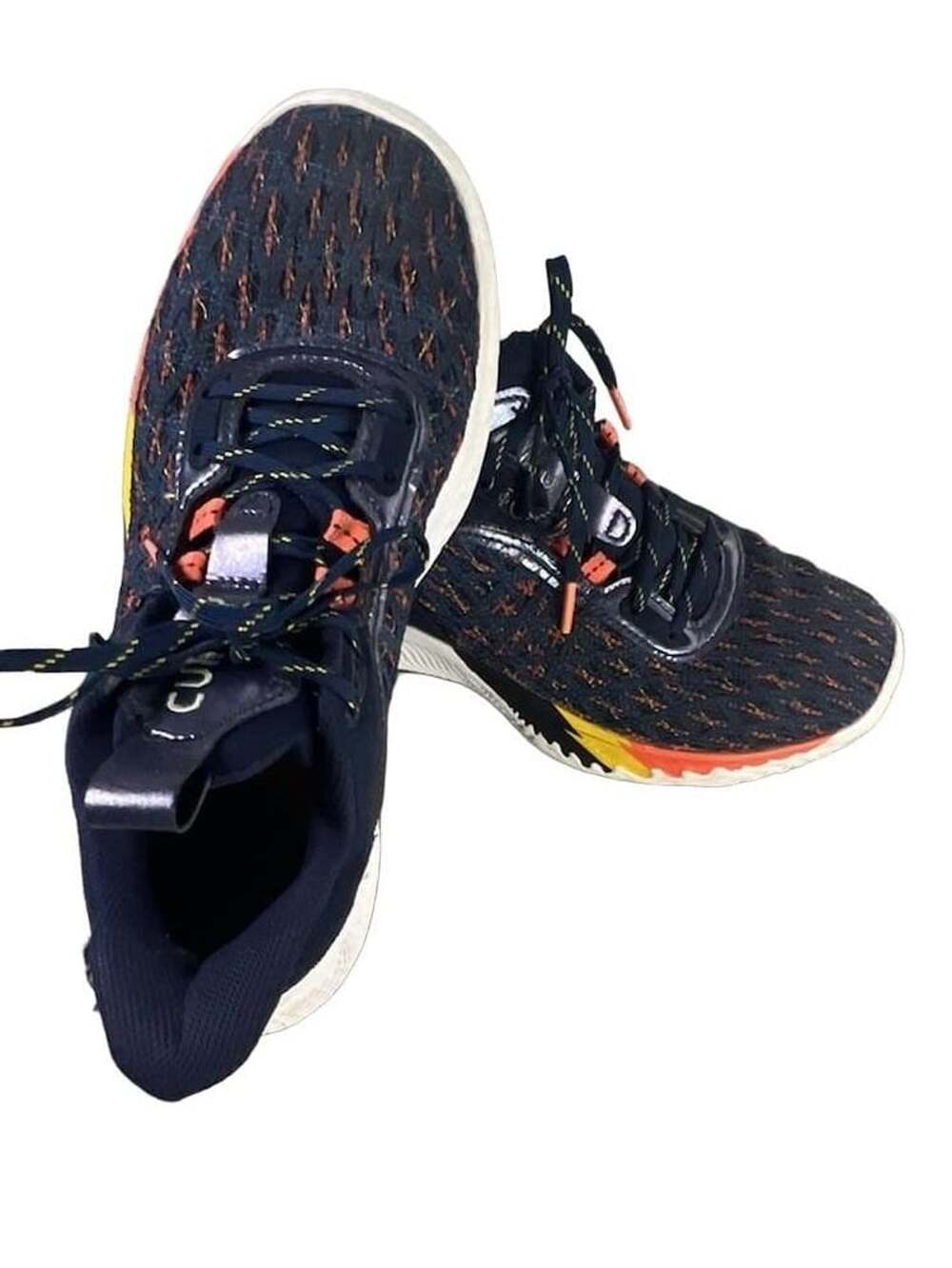 Under Armour Curry Flow Womenâs 9 Size Mens 7.5 Navy Orange Basketball Shoes